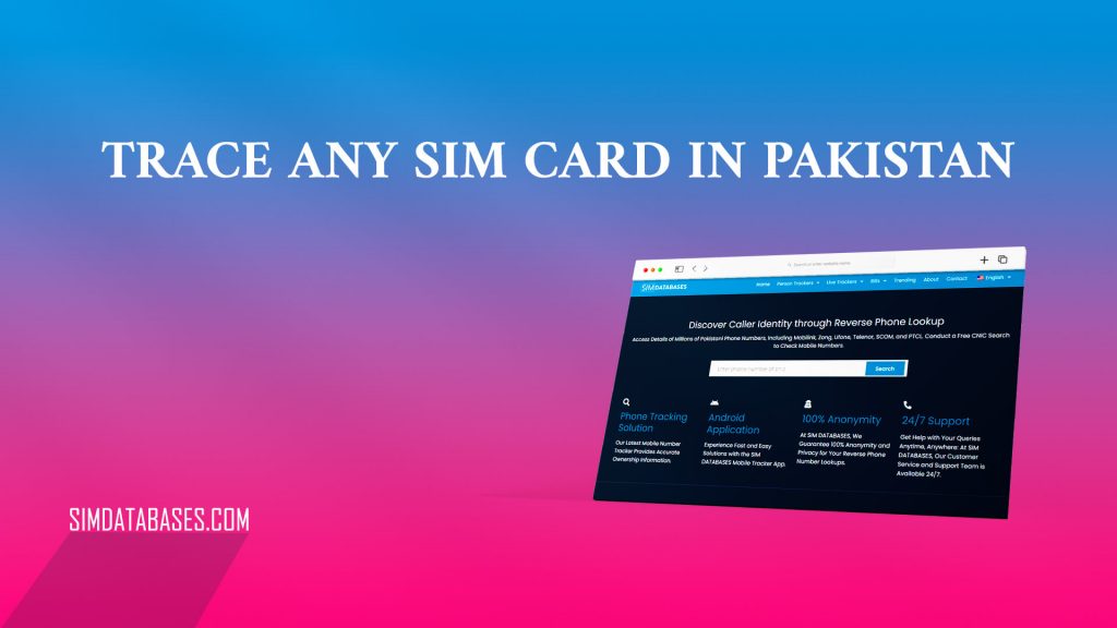 Trace Any SIM Card in Pakistan